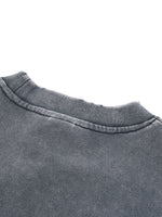 III STEP SNOW WASH RAW EDGE CROPPED SWEATSHIRT