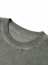 AMAPIANO DISTRESSED GROMMET EYELET TANK TOP