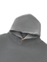 AMAPIANO FRAYED ENZYME WASH FLEECE HOODIE