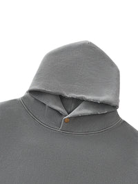 AMAPIANO FRAYED ENZYME WASH FLEECE HOODIE